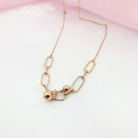 18k 공 볼 클립체인 목걸이