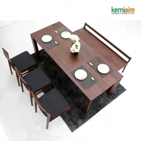 콜로닌 6인 세타피아 원목식탁SET(벤치형) KRS-615B