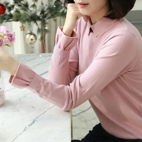 [웬디즈갤러리]튤립 카라 니트 TKN011