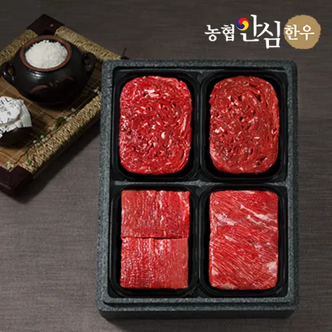 1등급 일품정육세트 불고기+불고기+국거리+장조림/팩당400g/총1.6kg