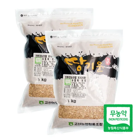 고산 친환경 땅기운 귀리 1kgx2팩