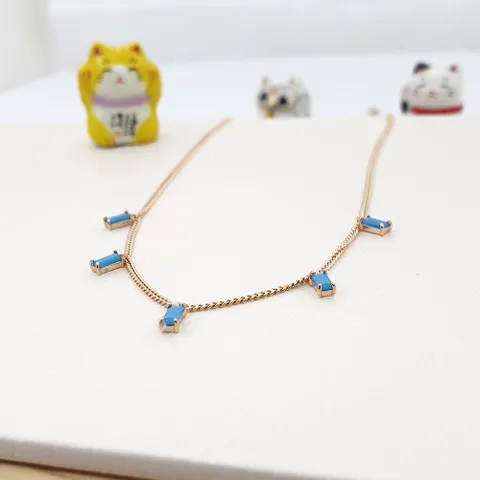 [현골드앤실버] 14k 12월 탄생석 터키석 목걸이