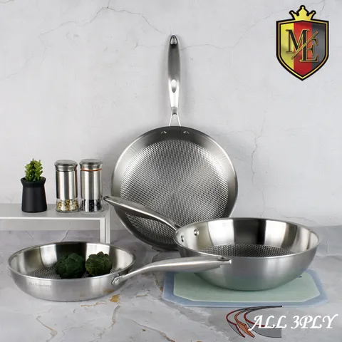 아이젠베르그 Vergnugen 엠보싱 팬 3종 후라이팬24cm + 후라이팬28cm + 웍팬28cm