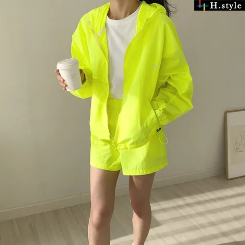 H스타일CM윈드숏팬츠세트/봄신상/트레이닝복세트/반바지츄리닝/운동/애슬레져/요가