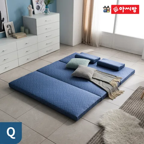 아씨방가구 60T 접이식 볼라텍폼스 매트리스 퀸+베개
