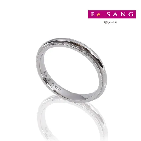 이상주얼리/밀그레인 백금 반지 3mm_pt950/플래티늄