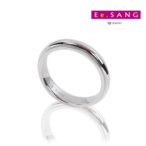 이상주얼리/밀그레인 백금 반지 4mm_pt950/플래티늄