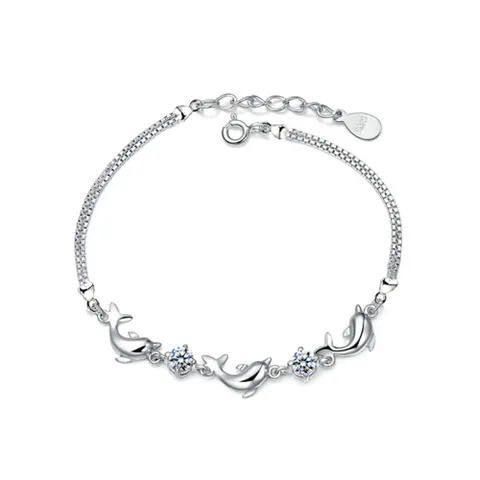 BR10 Silver 돌고래 돌핀 팔찌 은팔찌