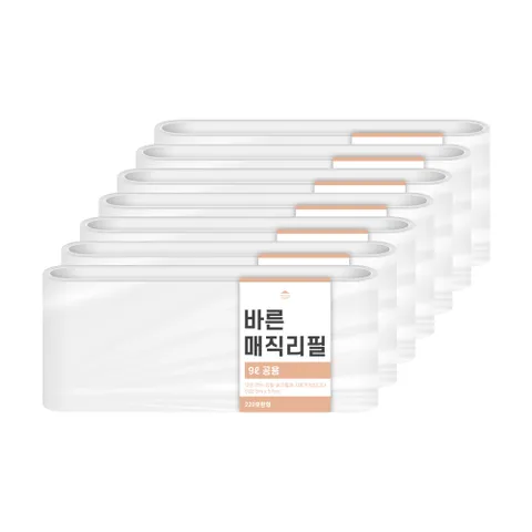 [바른]매직리필 9L 연속비닐매직캔220호환 7개