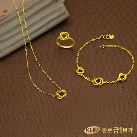 [종로금1번가] 순금 목걸이/팔찌 2종택  트리니티 7.5g