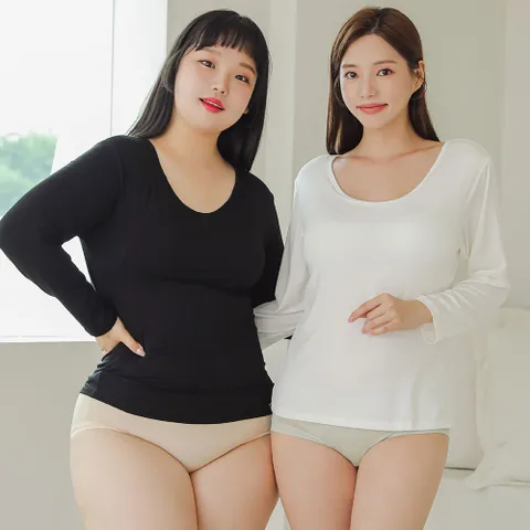 모달 휴식 노브라 긴팔티셔츠 4컬러