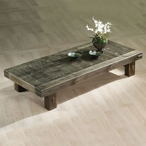 [마루엔개비] 흑상 짜맞춤 원목마루 좌식테이블 130사이즈 좌탁