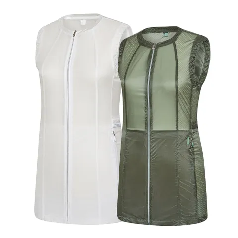 여성 여름 중기장 조끼 시스루(여) KRV7117W