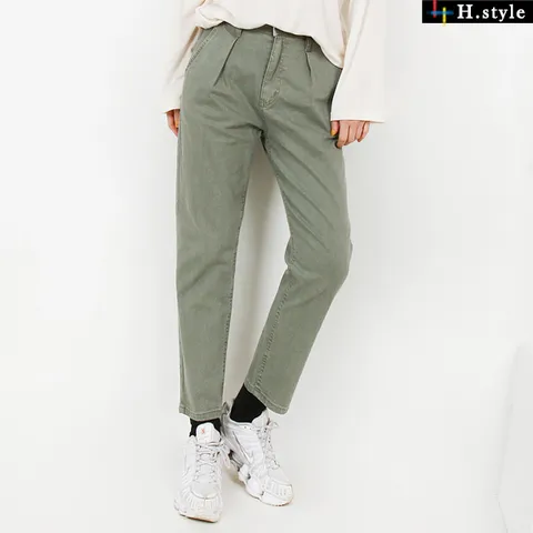 H스타일MBF71카치온주름팬츠/슬랙스/빅/밴딩/봄/일자/배기/통바지/나팔/와이드/조거