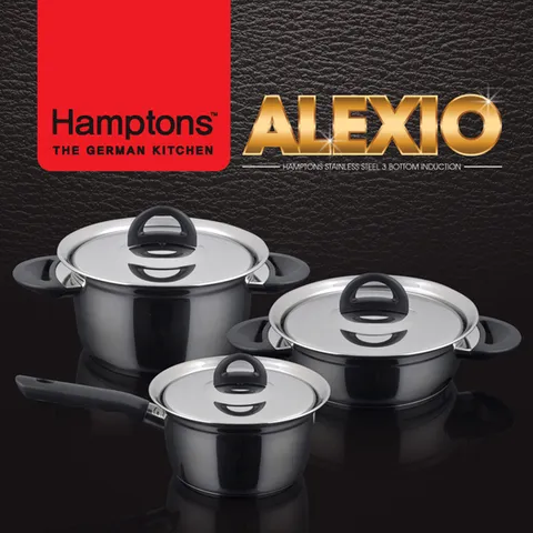 알렉시오 인덕션 냄비 3종 세트 편수 16cm + 양수 20cm + 전골 20cm