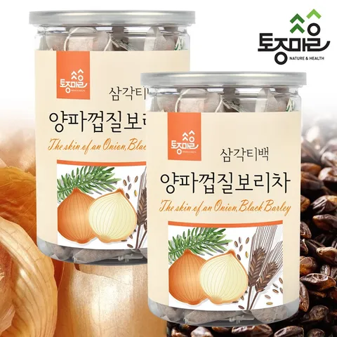[토종마을]프리미엄 국산 양파껍질보리차 30티백[싱싱캔] X 2통