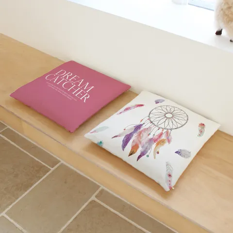 아파트 홈스타일링  방석커버 45x45 드림캐쳐 핑크