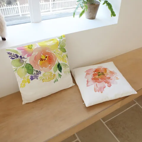 현관 집꾸미기  방석커버 45x45 브라이덜샤워 피오니