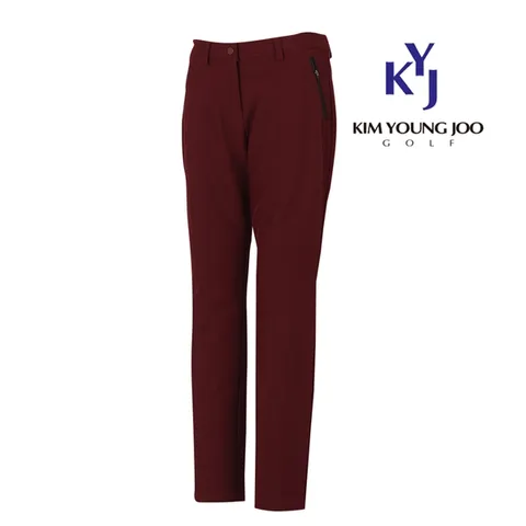 [하프클럽/김영주골프]겨울 잔체크 여성 본딩 바지 GIWLQL75