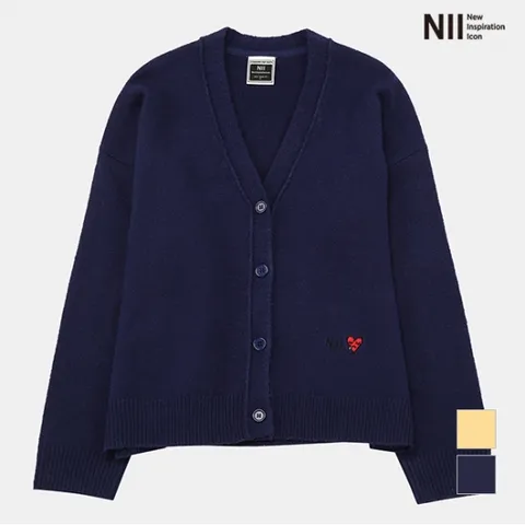 NII  여성 공병각 콜라보 V넥 가디건_3NNYBZWS13C1