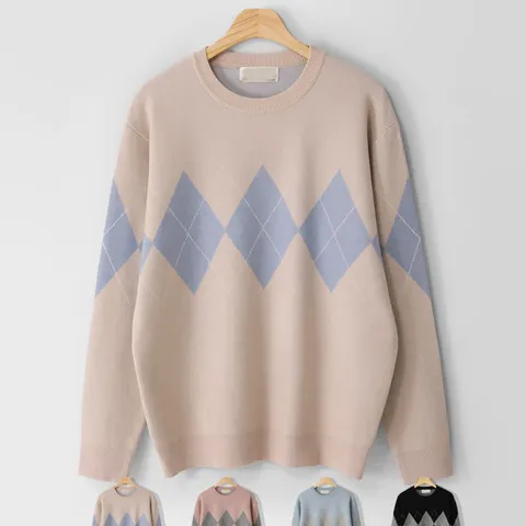 [MNC] RNP 파스텔 아가일니트 MDKN842DG