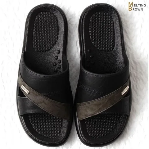 [하프클럽/멜팅브라운]남성사무실슬리퍼 사무실실내화 남자슬리퍼 JS02