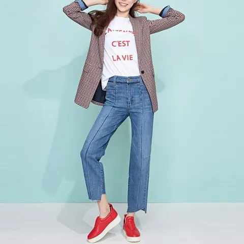 [르스윗] 체크재킷