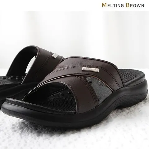 [하프클럽/멜팅브라운]남성사무실슬리퍼 남자키높이슬리퍼 직장인슬리퍼 OF3