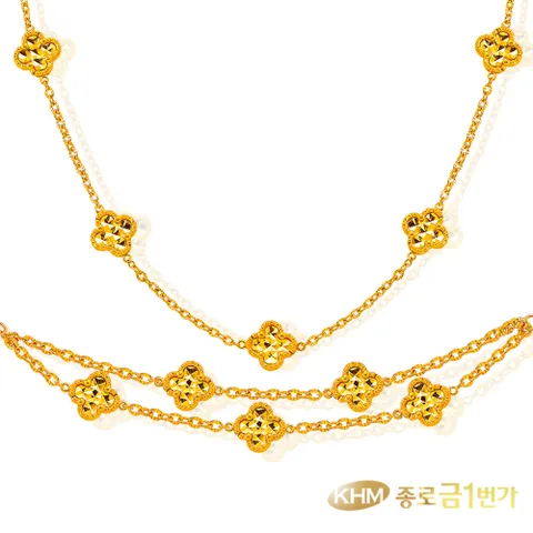 [종로금1번가] 여자 순금 목걸이 팔찌 2종 택 로망스  26.25g