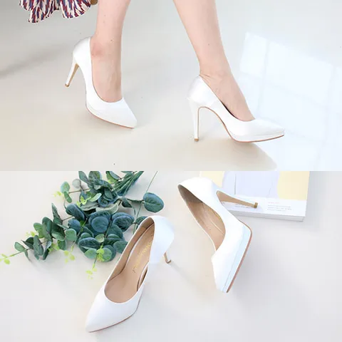 [애슬릿] 가보시 스틸레토 하이힐 펌프스 웨딩 슈즈