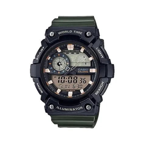 CASIO  AEQ-200W-3A 우레탄밴드 아나디지 빈티지시계