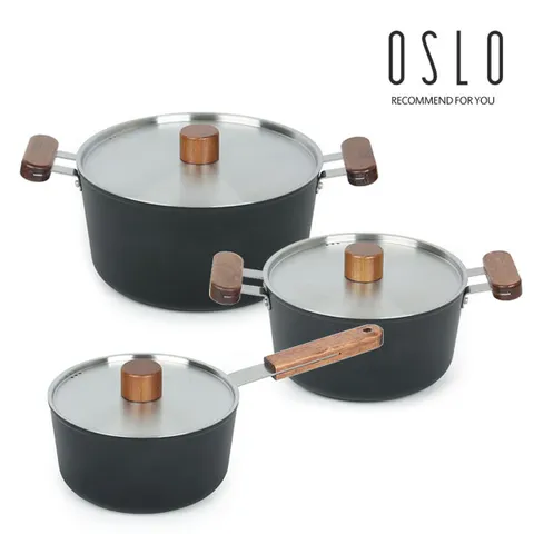 IH 인덕션 냄비 3종 A  / 편수18cm + 양수 20cm + 양수 24cm