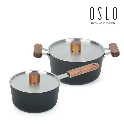 오슬로 IH 인덕션 냄비 2종 편수 18cm + 양수 20cm
