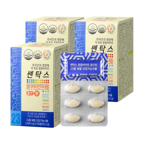 쎈탁스 올인원 멀티비타민 36정 3박스