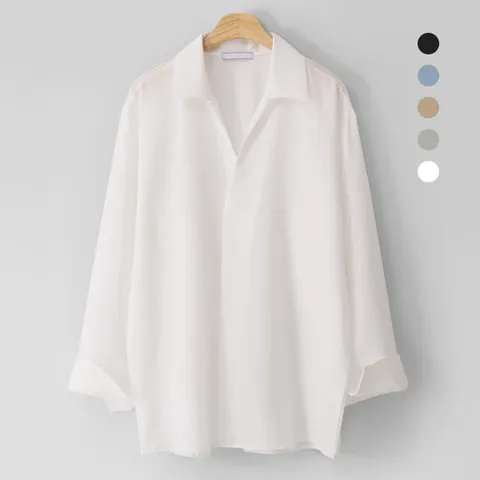 [MNC] 모던 튜닉 오픈카라셔츠 MDLS702MT