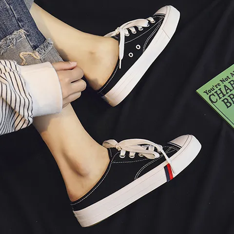 뮬 스니커즈 운동화 단화 3컬러 슬립온 여자신발 D279