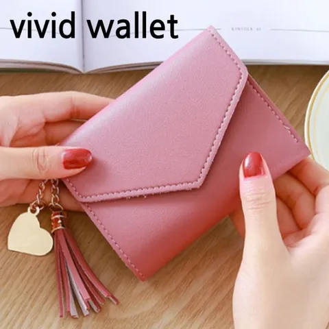 비비드 테슬 반지갑 월렛 반지갑 미니지갑 동전지갑 명함