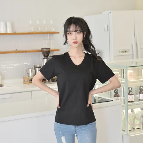 언제든 V넥 반팔티 4 colors 티셔츠