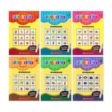 [정품] 스콜라스틱 파닉스리더스 A~F 워크북 세트