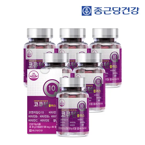 코큐텐 플러스 500mg X 60캡슐 6병(12개월분) / 항산화 코엔자임