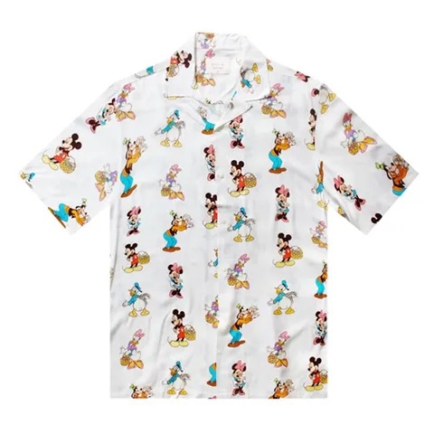 [하프클럽/더셔츠하우스]프리미엄 하와이안 셔츠 남자 여자 커플 키즈 / F하와이안-MICKEY2-아이보리