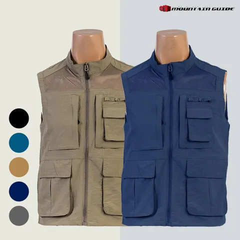 [마운틴가이드]봄,여름등산복/단체복/베스트/작업복/남성 포켓 등산조끼 WFM-B202-20