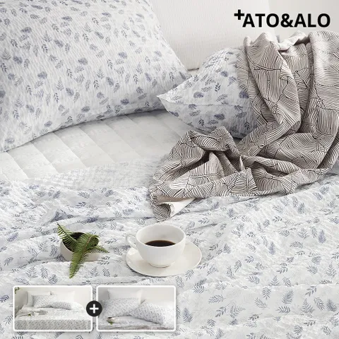 아토앤알로 카야 시어서커 여름 홑이불베개세트 Q