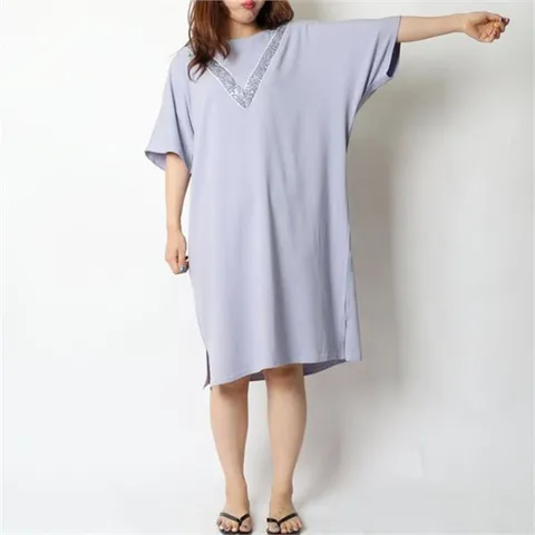 [하프클럽/아이우먼]박사이즈 5789L906 컬러 스팽글 원피스 HG