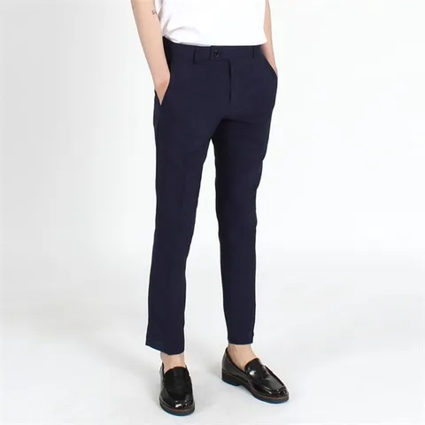 [하프클럽/세컨에디션]남자 여름 슬림핏 베이직 정장 바지