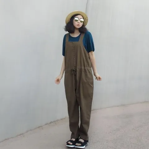 [하프클럽/앞머리]마혼방 오버롤즈 점프수트n626