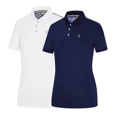 비티알 BTR 골프 여성 여름 반팔 카라 티셔츠 플라워여 BRT4963W