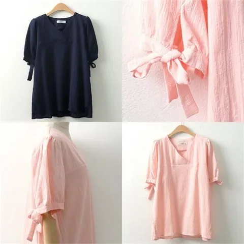 [하프클럽/아이우먼]GY 린넨리본블라우스6021H907 빅사이즈