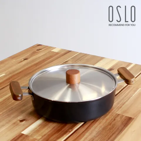 오슬로 IH 인덕션 우드핸들 전골 냄비 24cm