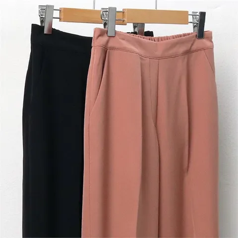 [하프클럽/시드마켓]데일리 심플 와이드 슬랙스 19D903B 빅사이즈 여성